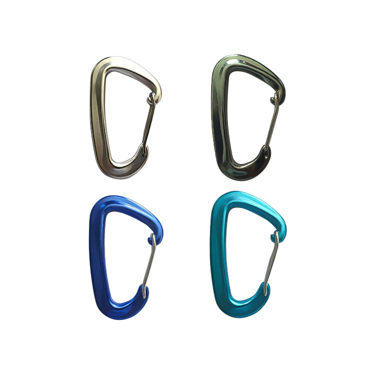 D Shape Metal Alloy Small Carabiner Clip Promotion Gifts Colorful Clip Hook Aluminum Carabiner