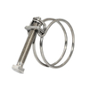 Adjustable Pipe Clamp Stainless Steel Double Wire Rope Clamp Different Size Single Ring Hose Clamp