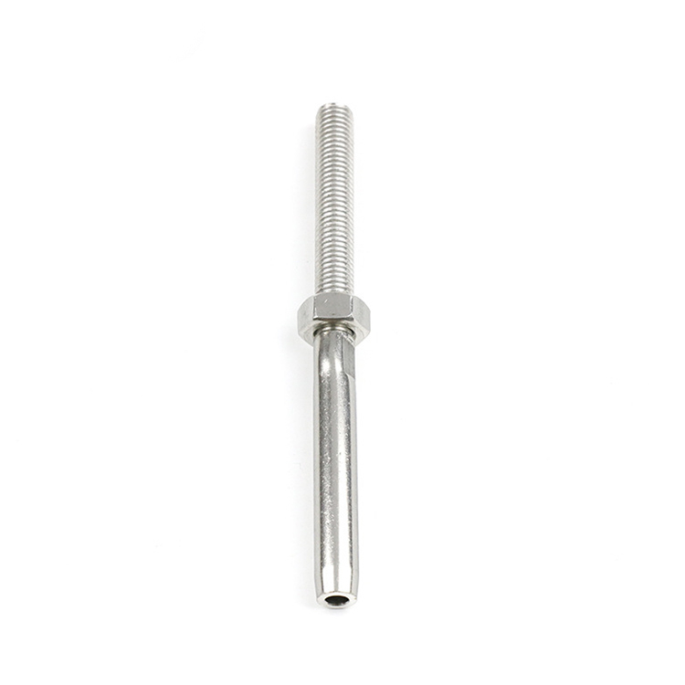 External Thread Terminal Swage Stud Stainless Steel 316 Swage Threaded Stud Terminal for 3/16" Wire Rope Cable